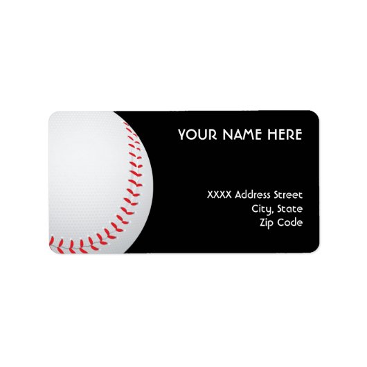 Étiquettes de adresse de baseball (Devant)