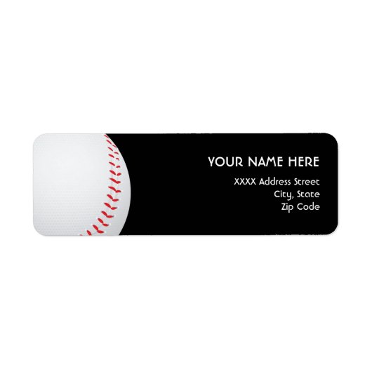 Étiquettes de adresse de baseball (Devant)