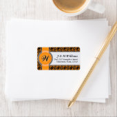 Étiquettes de adresse de Batik Tribal Terte de Mon (En situation)