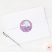 Étiquettes de adresse de bébés éléphants (Enveloppe)