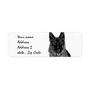 Étiquettes de adresse de berger allemand