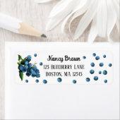 Étiquettes de adresse de bleuets (En situation)