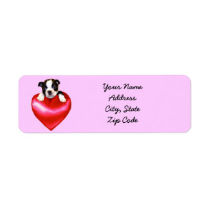 Étiquettes de adresse de Boston Terrier d'amour