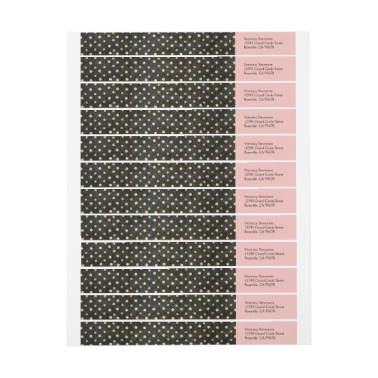 Étiquettes de adresse de bouclage de pois de Paris (Feuille)