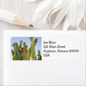 Étiquettes de adresse de Cactus du désert (En situation)