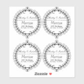 Étiquettes de adresse de calligraphie claire perso (Feuille)