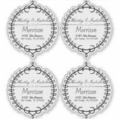 Étiquettes de adresse de calligraphie claire perso (Devant)