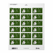 Étiquettes de adresse de caniche de Noël (Feuille entière)