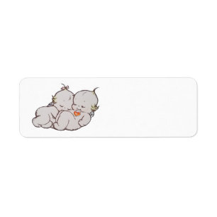 Étiquettes de adresse de caresse de Kewpies