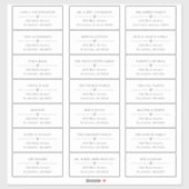 Étiquettes de adresse de cartes de Noël transparen (Feuille)