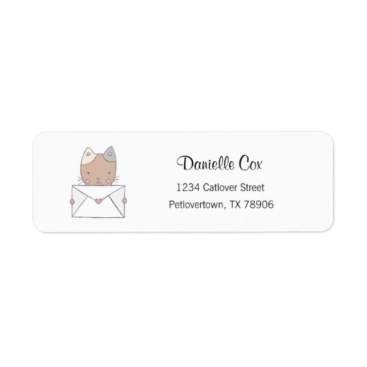 Étiquettes de adresse de chat, Stickers d'adresse  (Devant)
