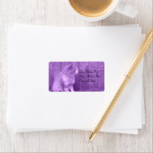 Étiquettes de adresse de chats violets (En situation)