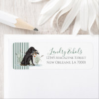 Étiquettes de adresse de Chien de Canard Vert du S