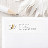 Étiquettes de adresse de cirage de cèdre d'aquarel (En situation)