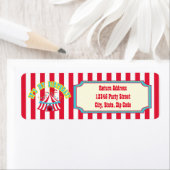 Étiquettes de adresse de cirque ou de carnaval (En situation)