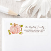 Étiquettes de adresse de Citrouille lunatique (En situation)