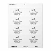 Étiquettes de adresse de coiffeur personnalisés po (Feuille entière)