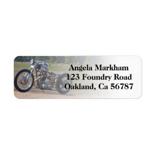 Étiquettes de adresse de coutume de motard de mot