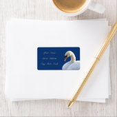 Étiquettes de adresse de cygne blanc (En situation)