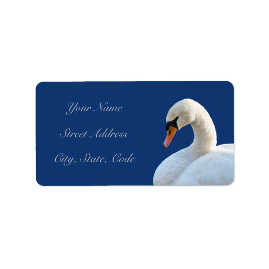 Étiquettes de adresse de cygne blanc (Devant)