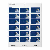 Étiquettes de adresse de cygne blanc (Feuille entière)