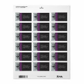 Étiquettes de adresse de Damas Gris Plum - (Feuille entière)