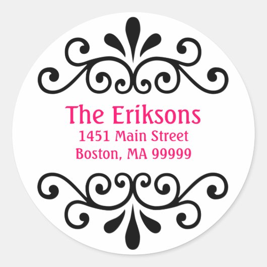 Étiquettes de adresse de défilement personnalisés (Devant)