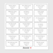 Étiquettes de adresse de destinataires transparent (Feuille)