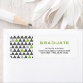 Étiquettes de adresse de diplômes de Motif géométr (En situation)