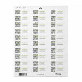 Étiquettes de adresse de diplômes de Motif géométr (Feuille entière)