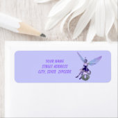 Étiquettes de adresse de fées violettes (En situation)