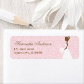 Étiquettes de adresse de Fête des mariées rose Dam (En situation)