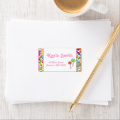 Étiquettes de adresse de fille de rose de magasin (En situation)