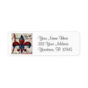 Étiquettes de adresse de Fleur De Lis