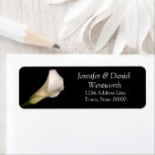 Étiquettes de adresse de fleurs Blanc Calla Lily (En situation)