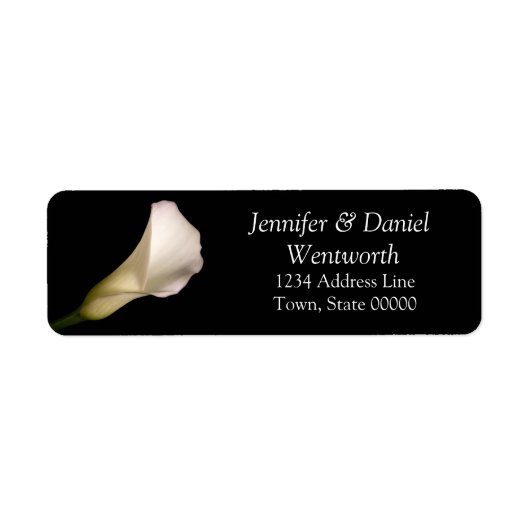 Étiquettes de adresse de fleurs Blanc Calla Lily (Devant)