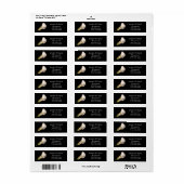 Étiquettes de adresse de fleurs Blanc Calla Lily (Feuille entière)