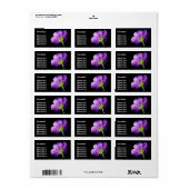 Étiquettes de adresse de fleurs de géranium person (Feuille entière)