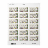 Étiquettes de adresse de fleurs d'orchidées à chli (Feuille entière)