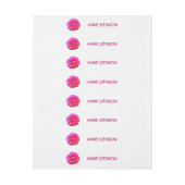 Étiquettes de adresse de fleurs roses (Feuille)