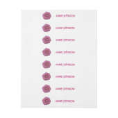 Étiquettes de adresse de fleurs roses (Feuille)