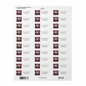 Étiquettes de adresse de flocon de neige rouge et (Feuille entière)