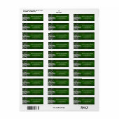 Étiquettes de adresse de flocon de neige vert et a (Feuille entière)