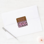 Étiquettes de adresse de fourrure de léopard rose (Enveloppe)