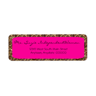 Étiquettes de adresse de Fuscia Wild Side