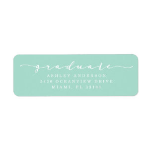 Étiquettes de adresse de graduation de la menthe c
