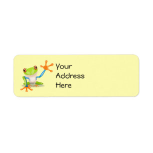 Étiquettes de adresse de grenouille