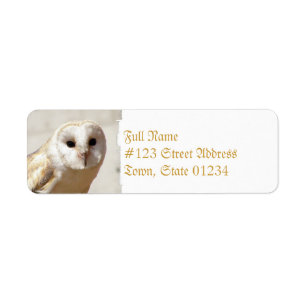 Étiquettes de adresse de hibou de grange de Milou