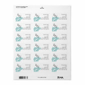 Étiquettes de adresse de la carte de réponse de ma (Feuille entière)