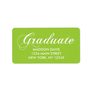 Étiquettes de adresse de la chaux Green Graduation
